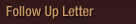 Follow Up Letter